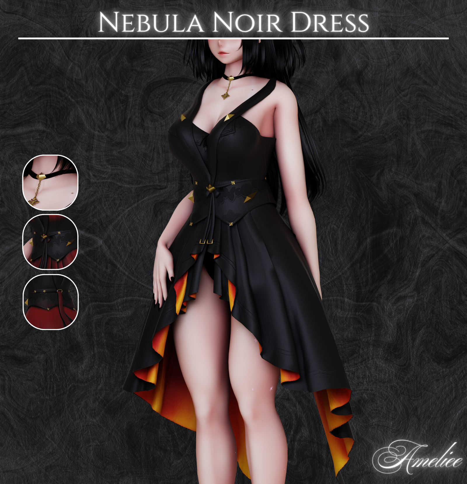 Nebula Noir Dress (VRCHAT)