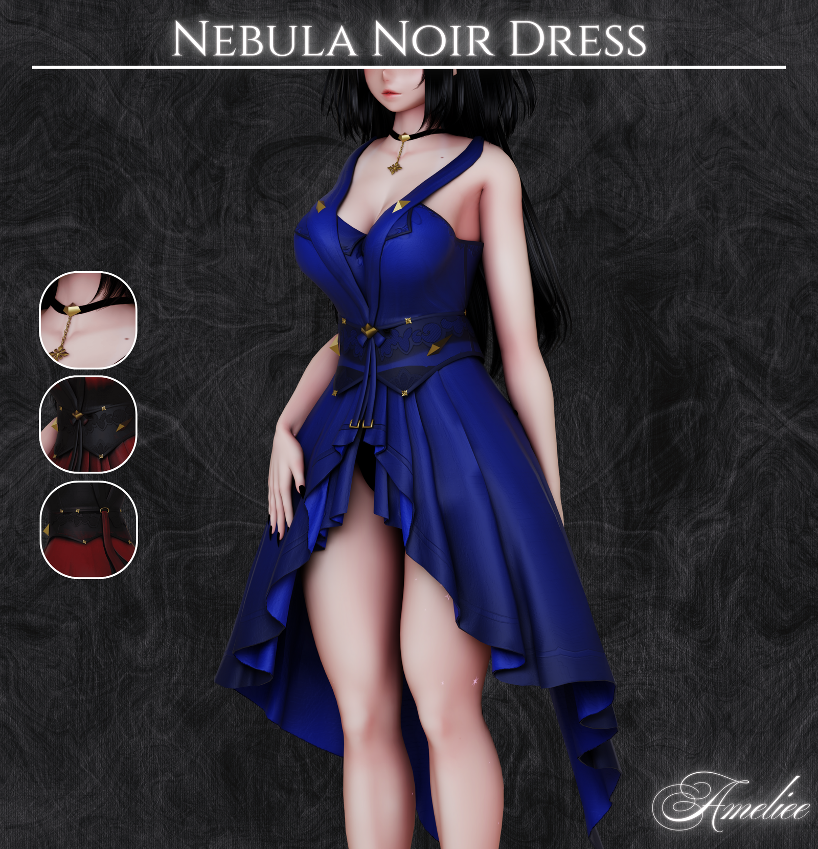 Nebula Noir Dress (VRCHAT)