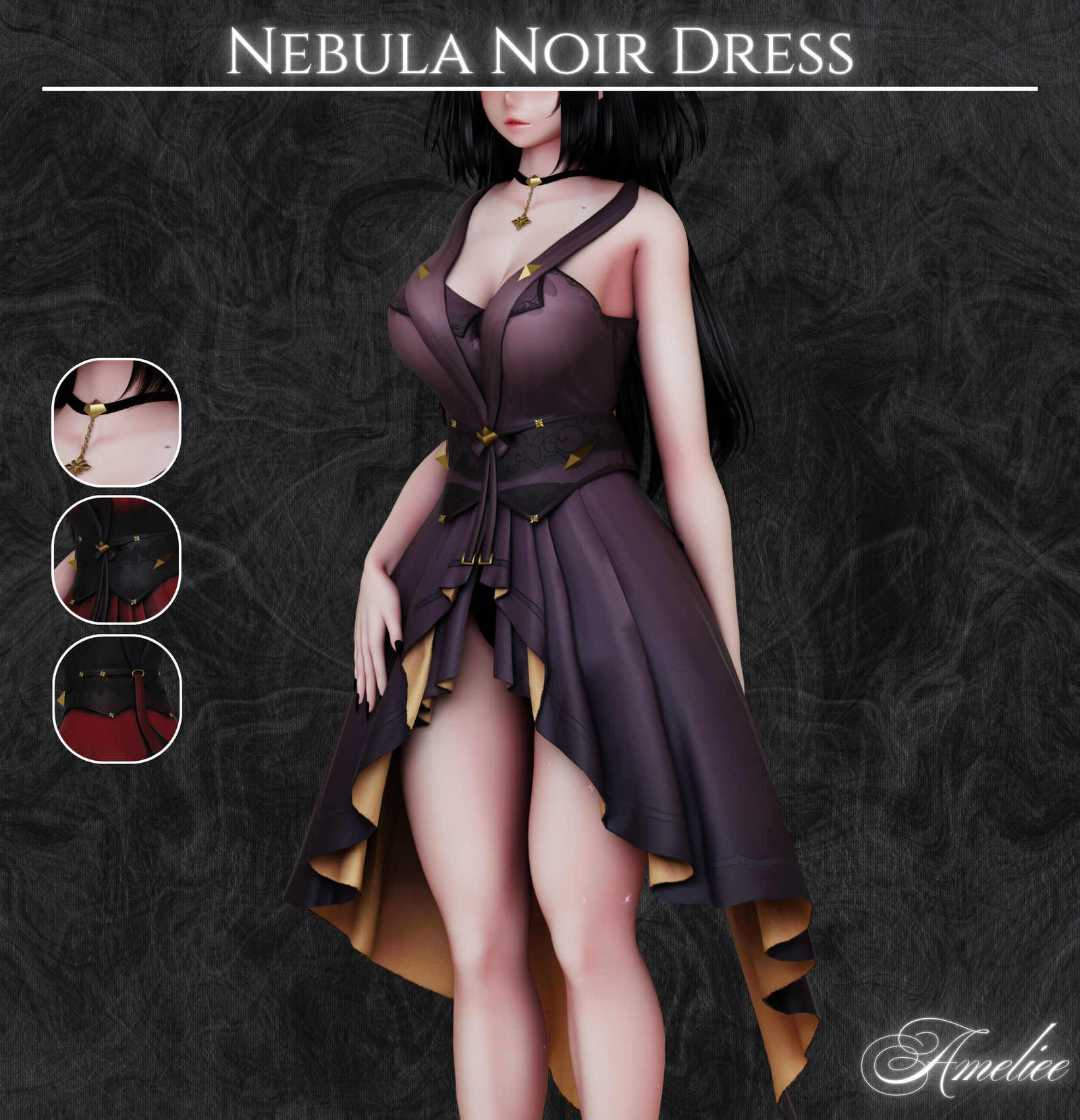 Nebula Noir Dress (VRCHAT)