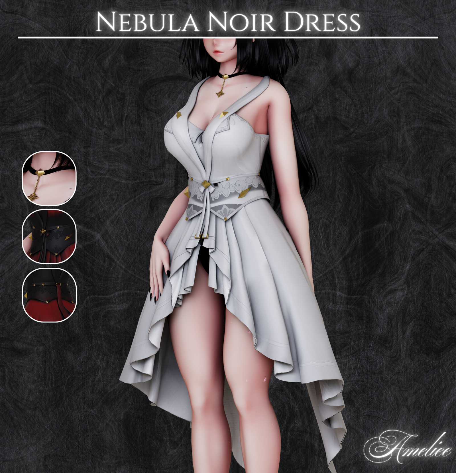Nebula Noir Dress (VRCHAT)