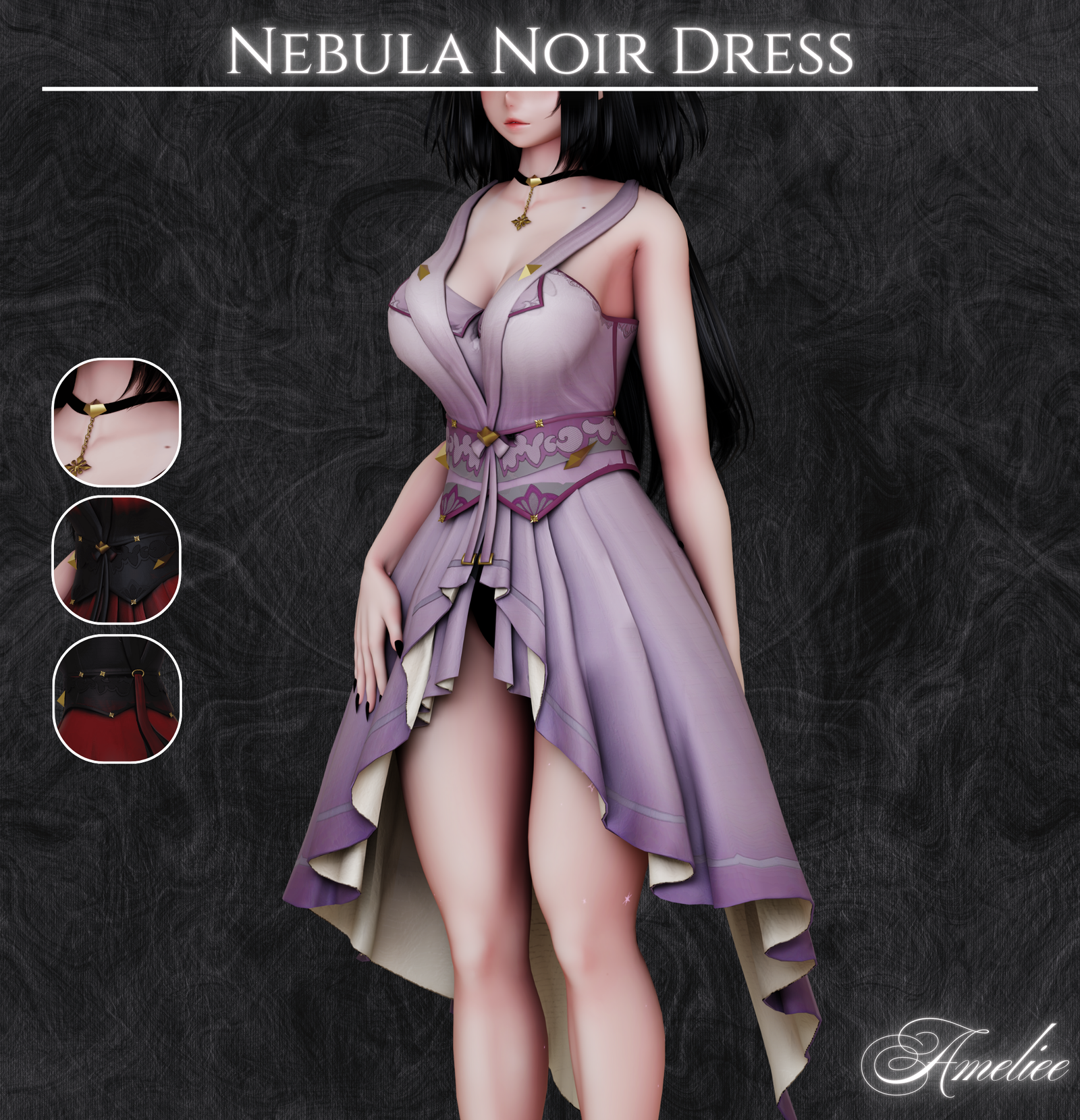 Nebula Noir Dress (VRCHAT)
