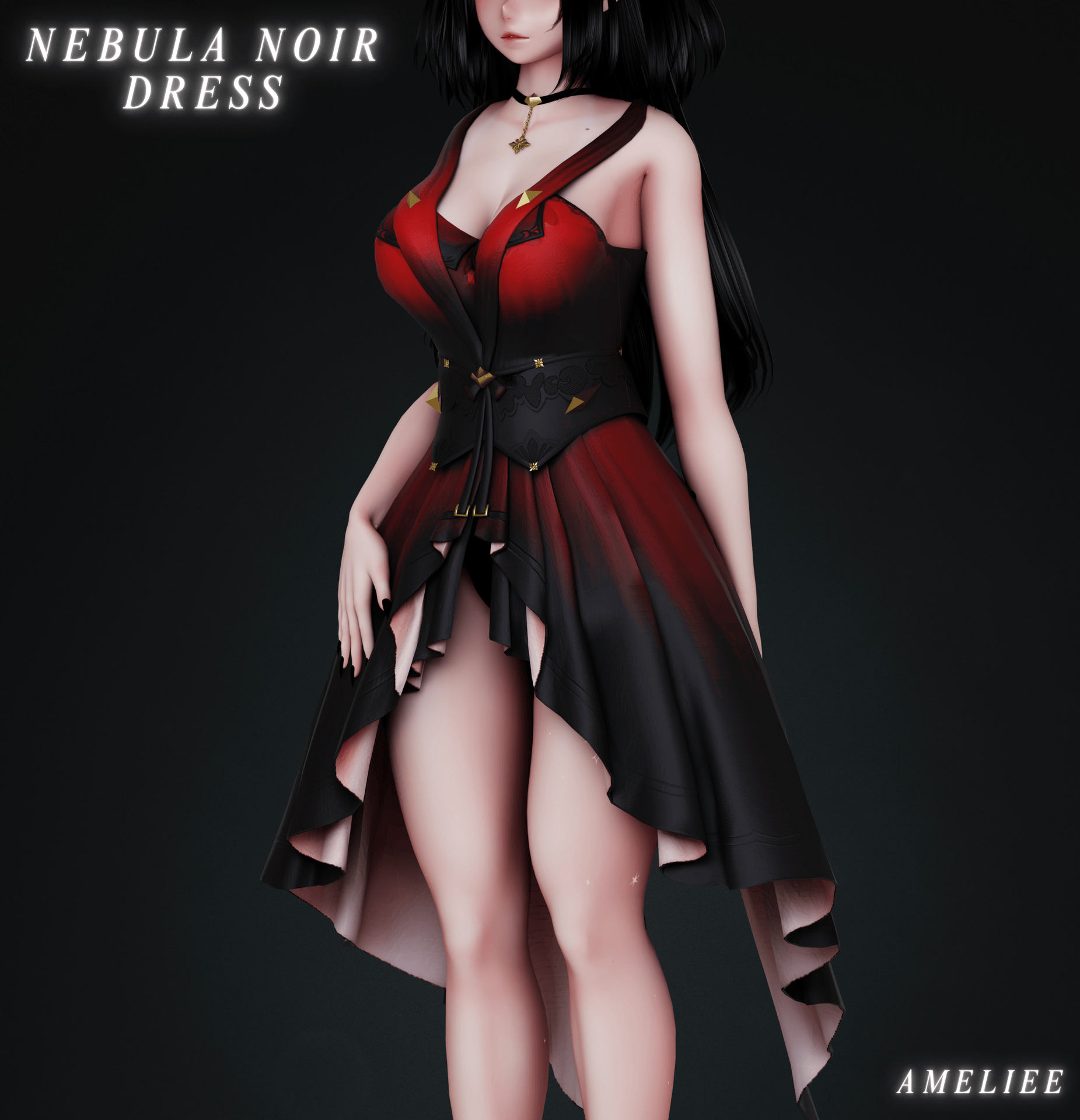 Nebula Noir Dress (VRCHAT)