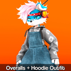 Regulus Overalls + Hoodie Outfit for VRChat!