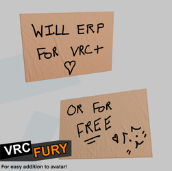 Cardboard Sign (VRChat Avatar Asset)