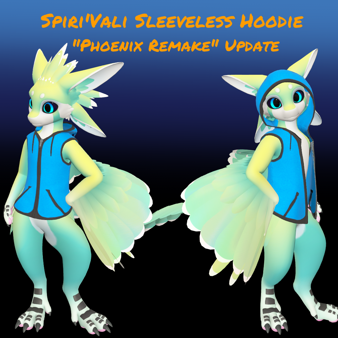 Sleeveless Hoodie - Spiri'Vali (Phoenix Remake Update)