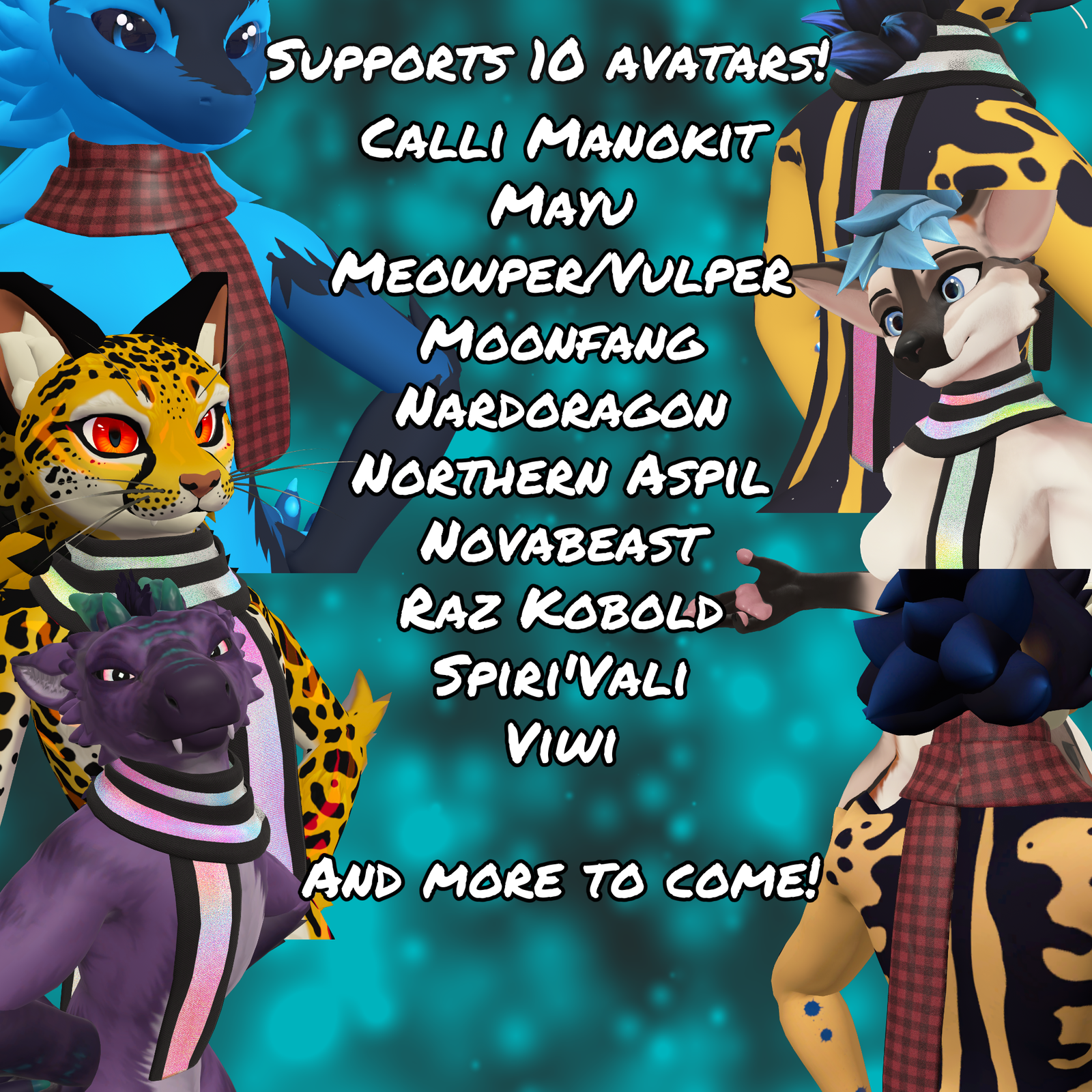 Helix Scarf (Rigged Rave Scarf for Multiple Avatars)