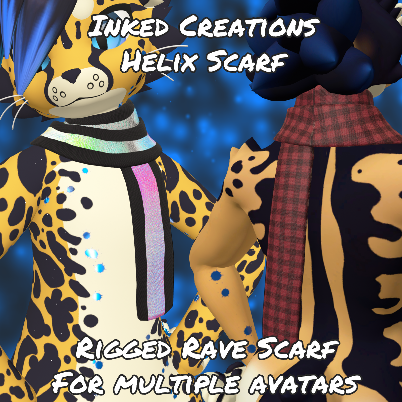 Helix Scarf (Rigged Rave Scarf for Multiple Avatars)