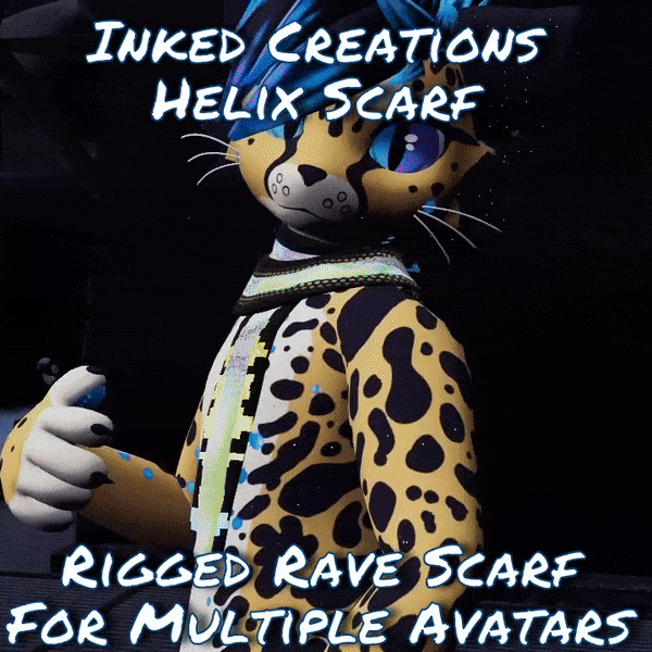 Helix Scarf (Rigged Rave Scarf for Multiple Avatars)
