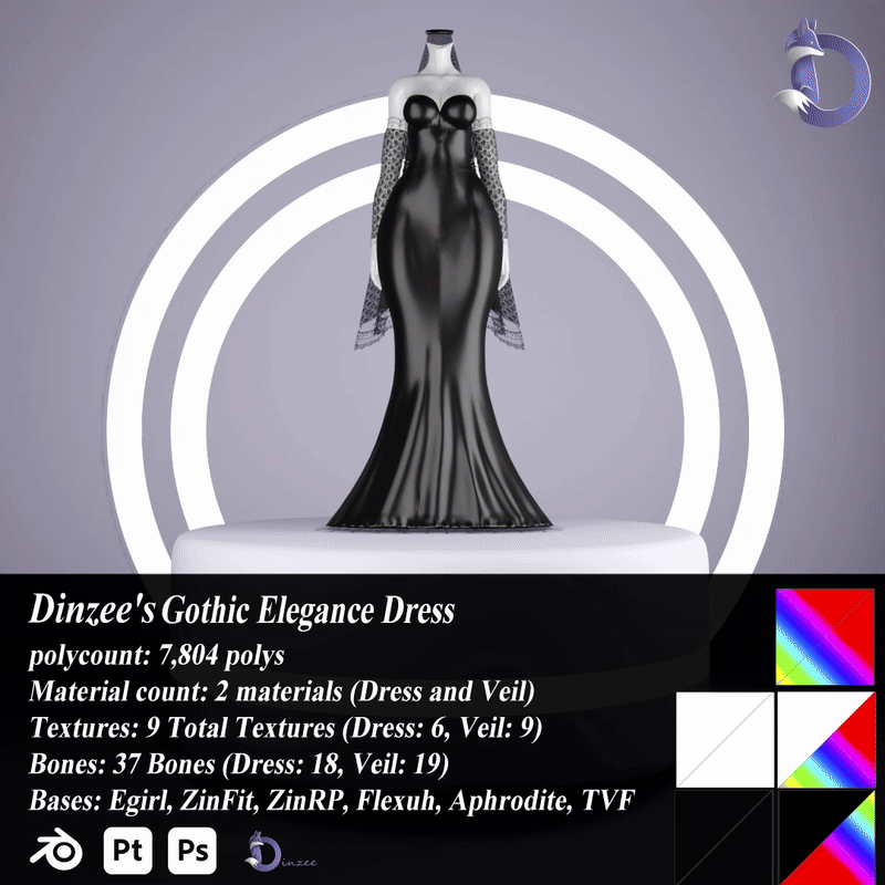 Dinzee's Gothic Elegance Dress