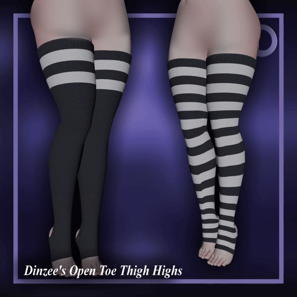 Dinzee's Open Toe Thigh High