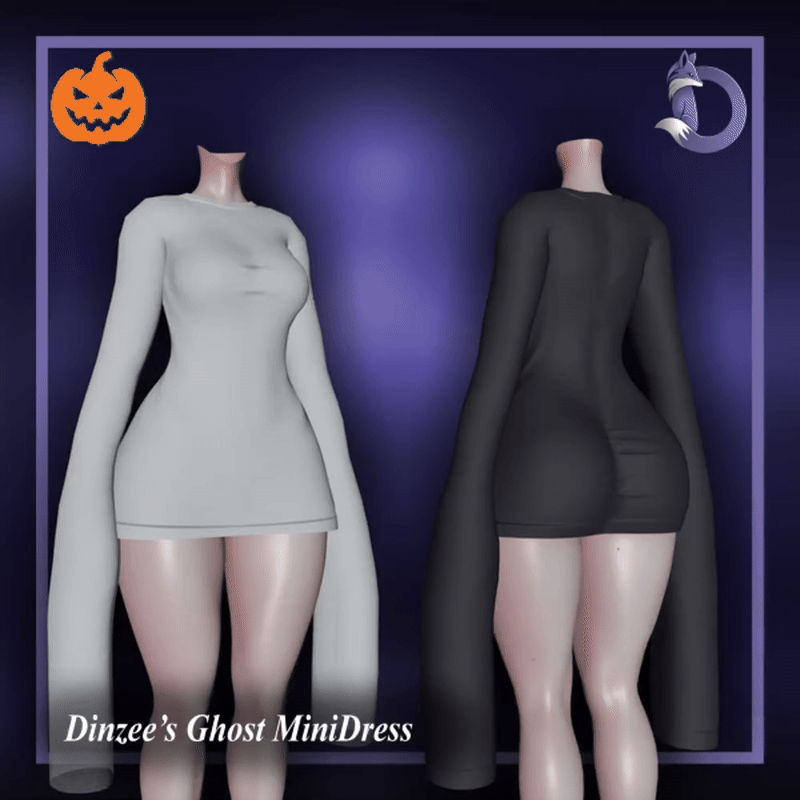 Dinzee's Ghost MiniDress