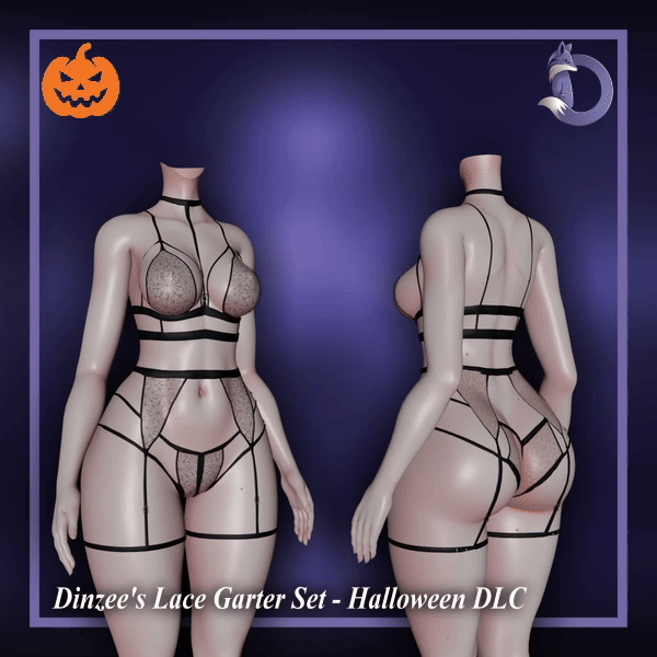 Dinzee's Lace Garter Set - Halloween DLC