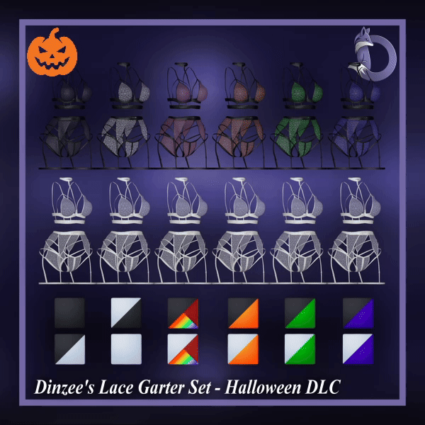 Dinzee's Lace Garter Set - Halloween DLC