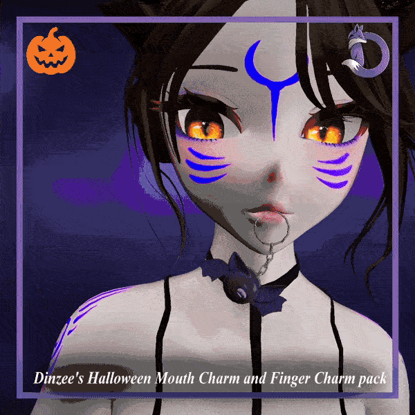 Dinzee's Halloween Mouth Charm and Finger Charm pack