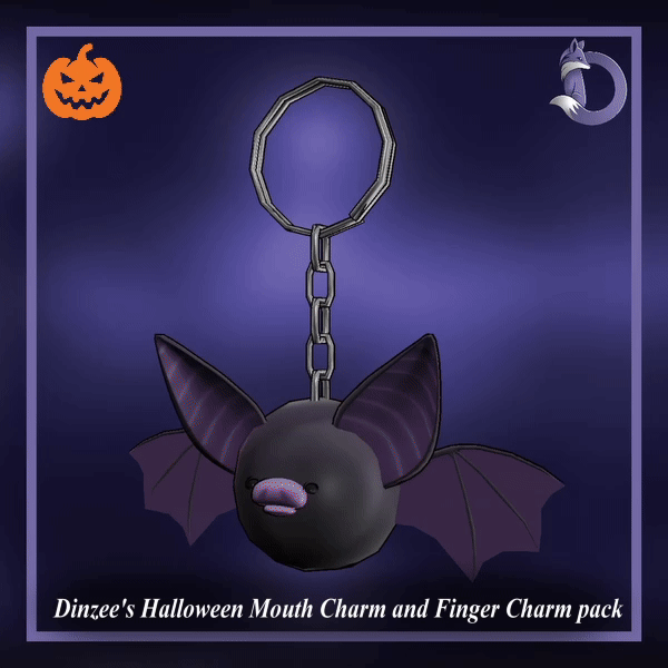 Dinzee's Halloween Mouth Charm and Finger Charm pack