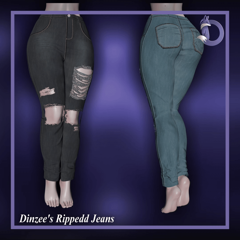 Dinzee's Rippedd Jeans (Jinxxy)