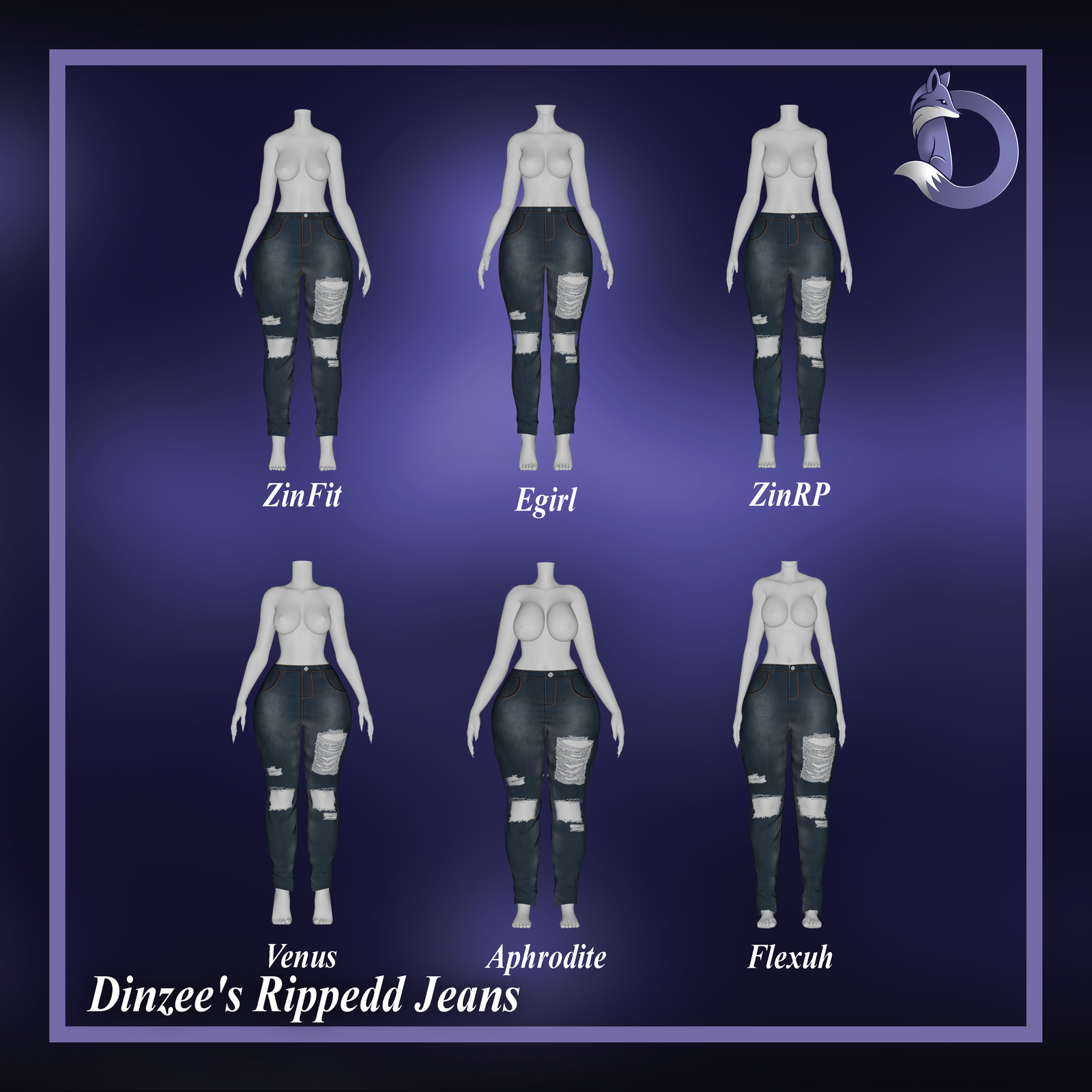Dinzee's Rippedd Jeans (Jinxxy)