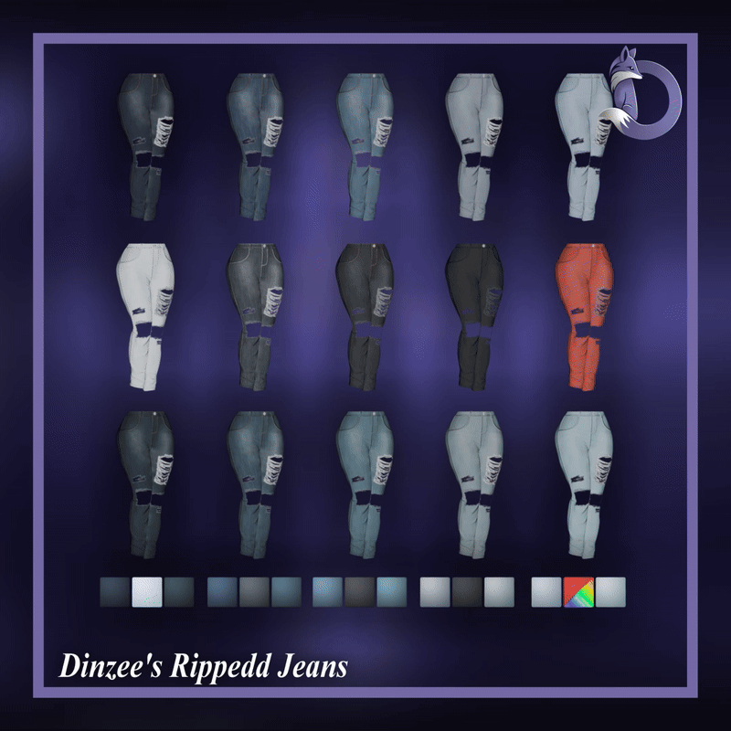 Dinzee's Rippedd Jeans (Jinxxy)