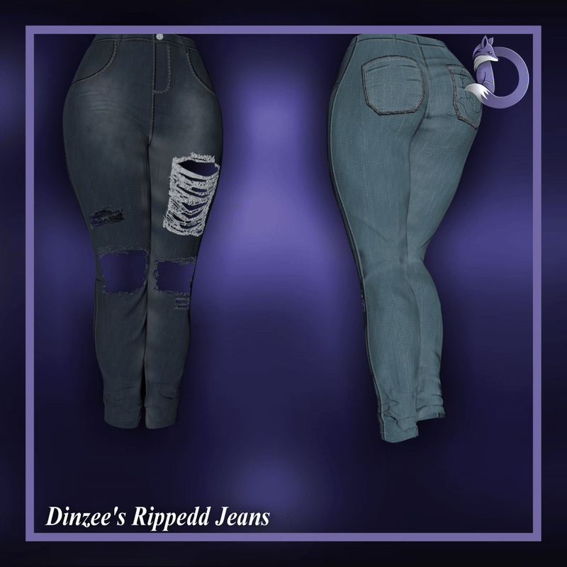 Dinzee's Rippedd Jeans (Jinxxy)