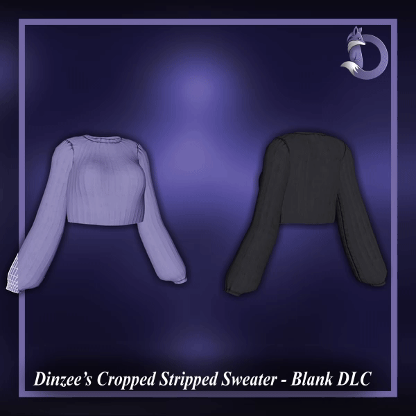 Dinzee's Cropped Stripped Sweater - Blank Texture DLC (FREE IN DISCORD SERVER) (Jinxxy)