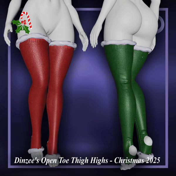 Open Toe Thigh Highs - Christmas 2025 (Jinxxy)