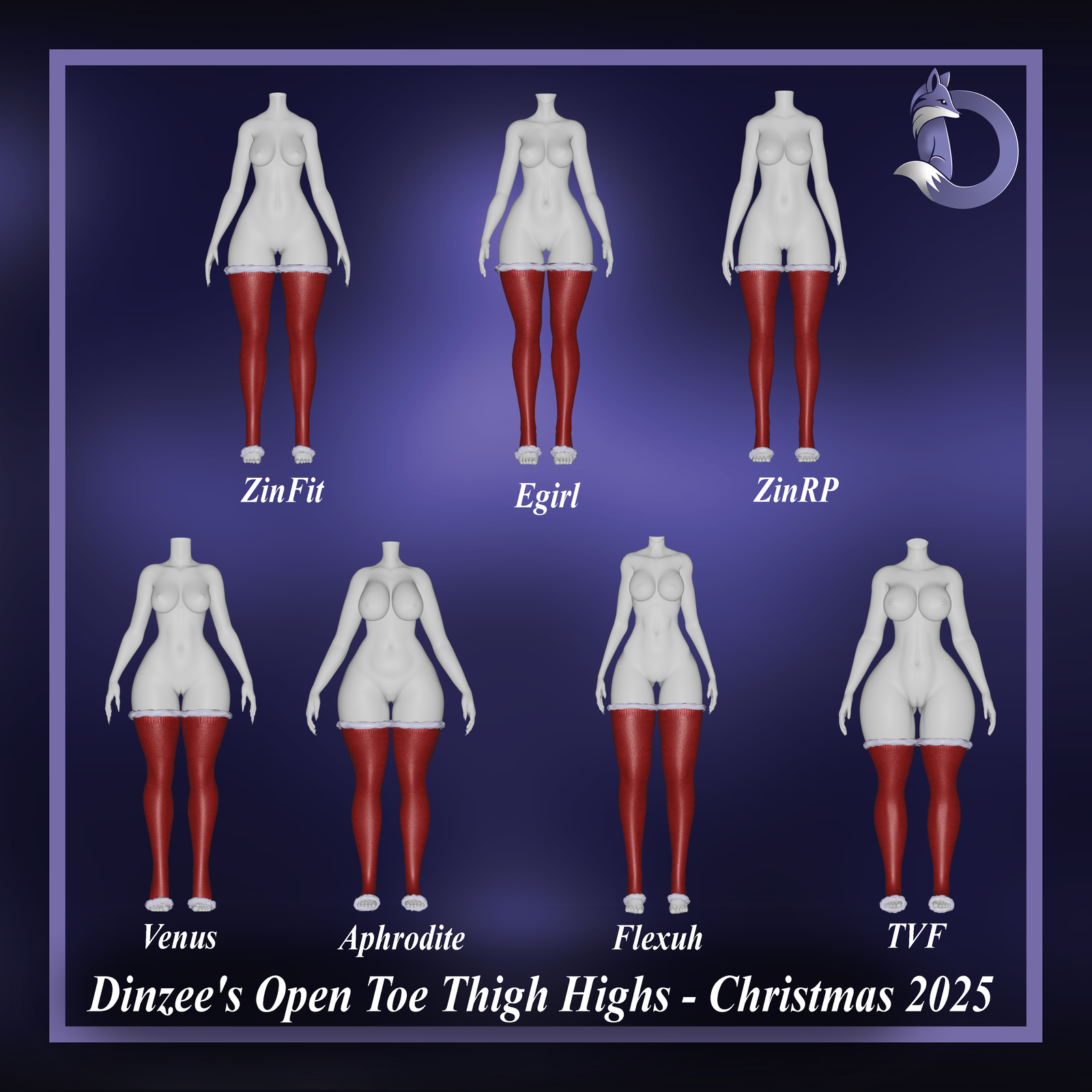Open Toe Thigh Highs - Christmas 2025 (Jinxxy)
