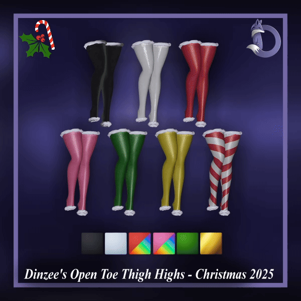 Open Toe Thigh Highs - Christmas 2025 (Jinxxy)