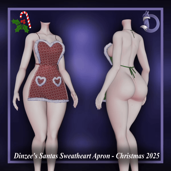 Dinzee's Satntas Sweetheart Apron - Christmas 2025 (Jinxxy) 