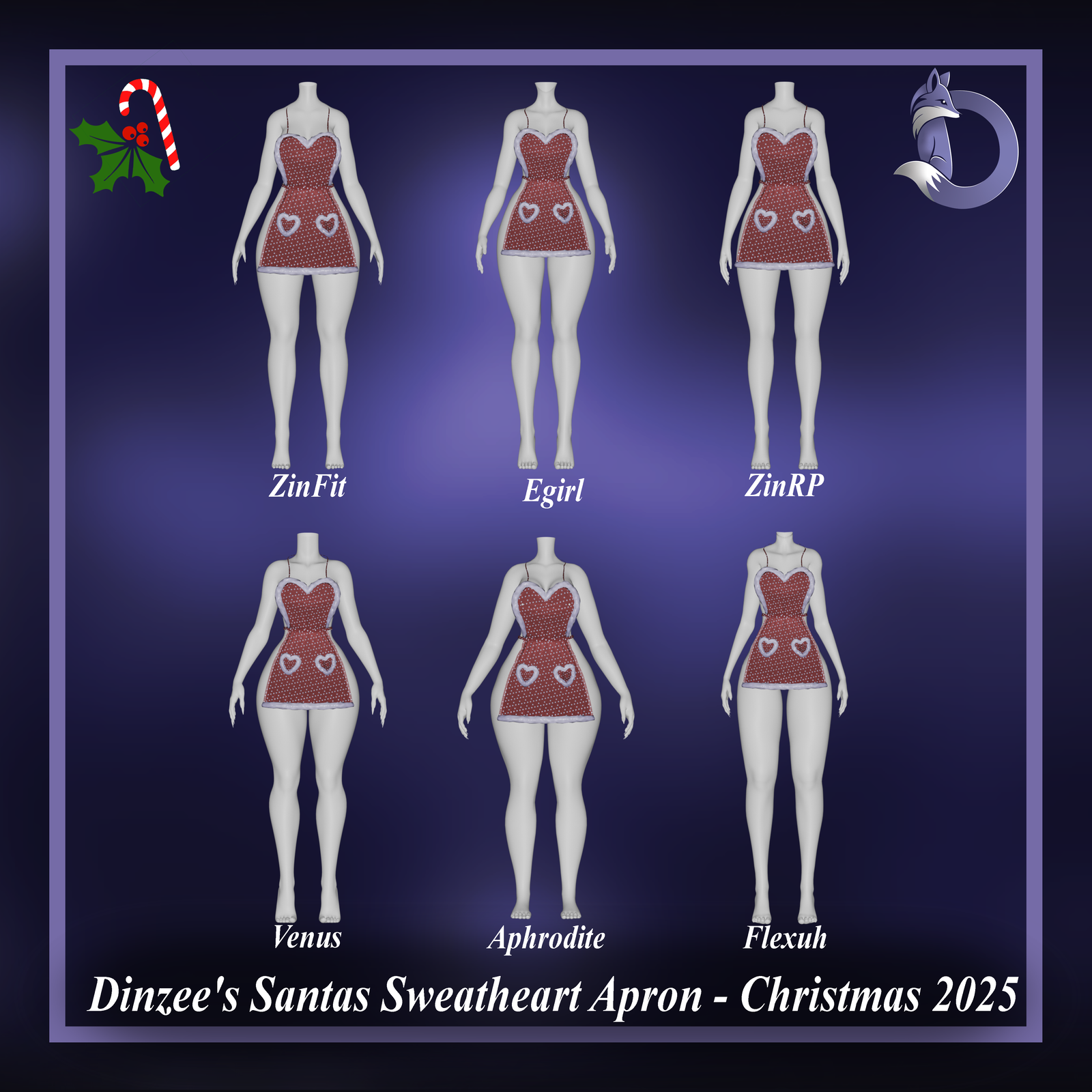 Dinzee's Satntas Sweetheart Apron - Christmas 2025 (Jinxxy)