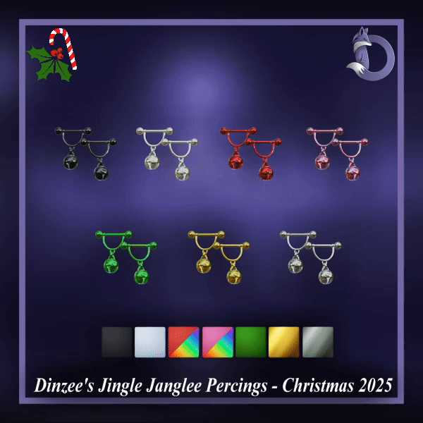 Dinzee's Jingle Jangle Percings - Christmas 2025 (FREE IN DISCORD SERVER)
