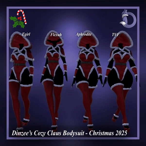 Dinzee’s Cozy Claus Bodysuit - Christmas 2025 (Jinxxy) 