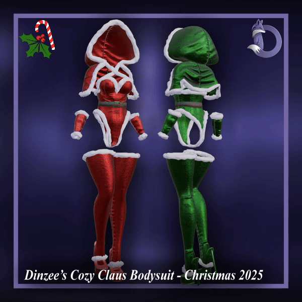 Dinzee’s Cozy Claus Bodysuit - Christmas 2025 (Jinxxy) 