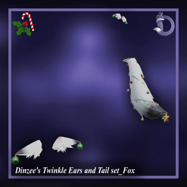 Dinzee's Twinkle Ears and Tail set_Fox - Christmas 2025 (Jinxxy)