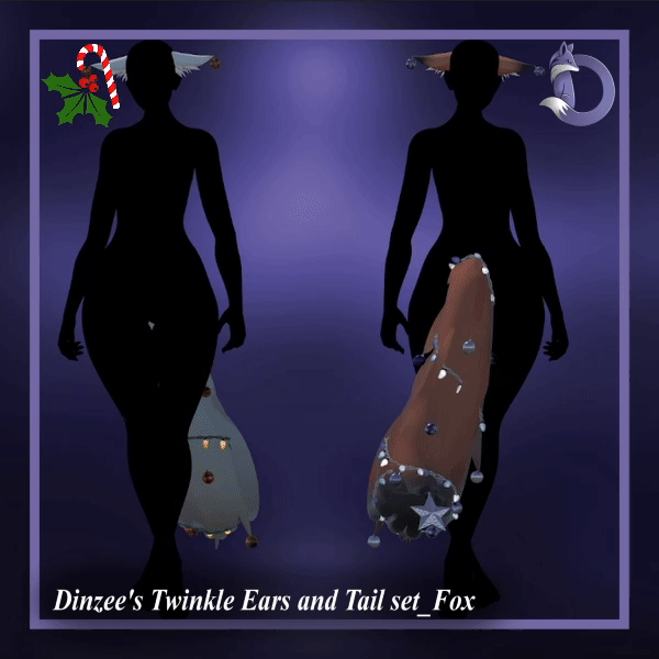 Dinzee's Twinkle Ears and Tail set_Fox - Christmas 2025 (Jinxxy)