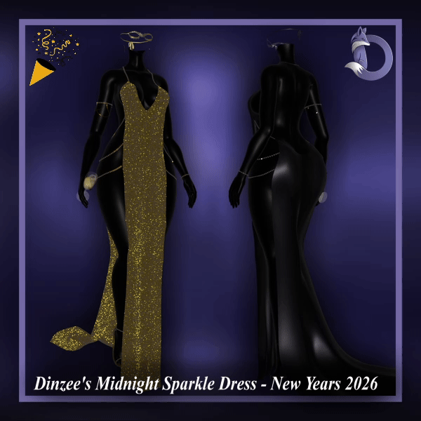 Dinzee's Midnight Sparkle Dress - New Years 2026 (Jinxxy)