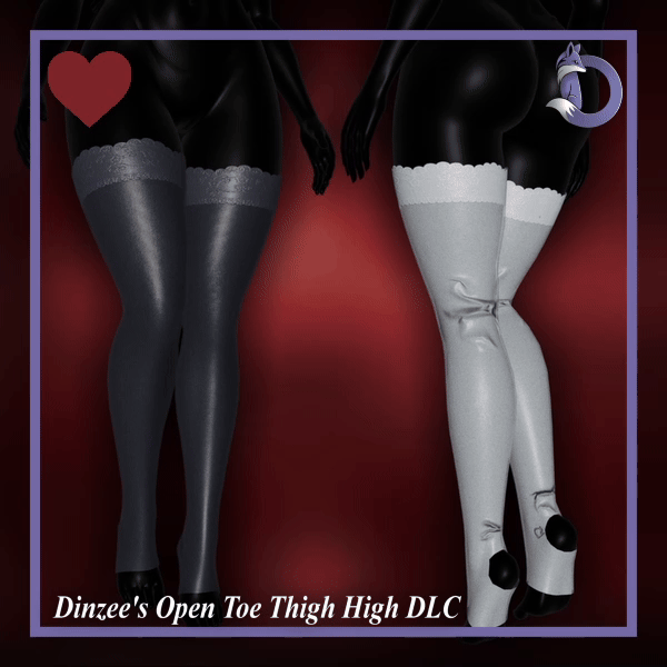 Dinzee's Open Toe Thigh High Texture DLC  (FREE IN DISCORD SERVER) 