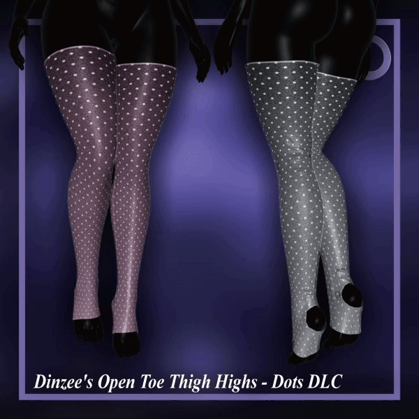 Dinzee's Open Toe Thigh Highs - Dots Texture DLC (FREE IN DISCORD SERVER)