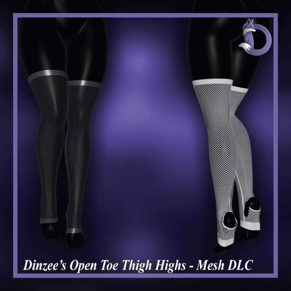 Dinzee's Open Toe Thigh Highs - Mesh DLC  (FREE IN DISCORD SERVER)