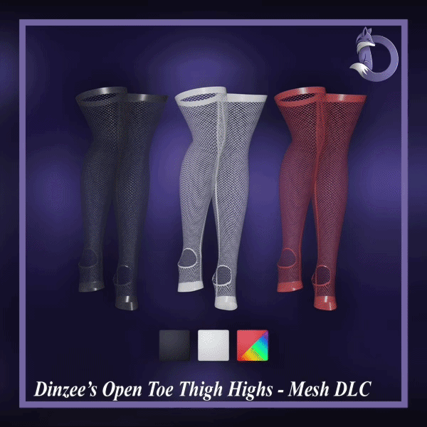 Dinzee's Open Toe Thigh Highs - Mesh DLC (FREE IN DISCORD SERVER)