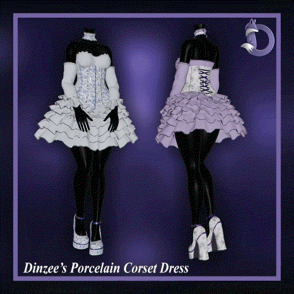 Dinzee's Porcelain Corset Dress