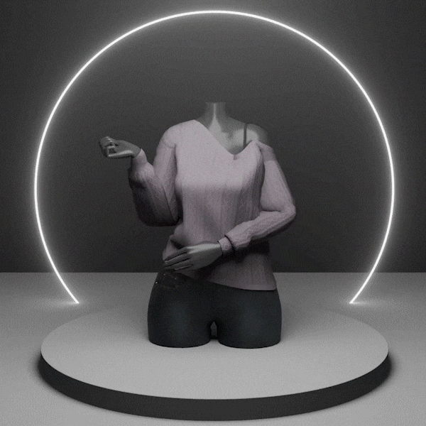 Off Shoulder Sweater for Zinfit - VRChat Asset