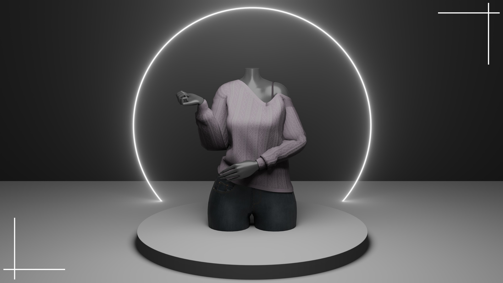 Off Shoulder Sweater for Zinfit - VRChat Asset
