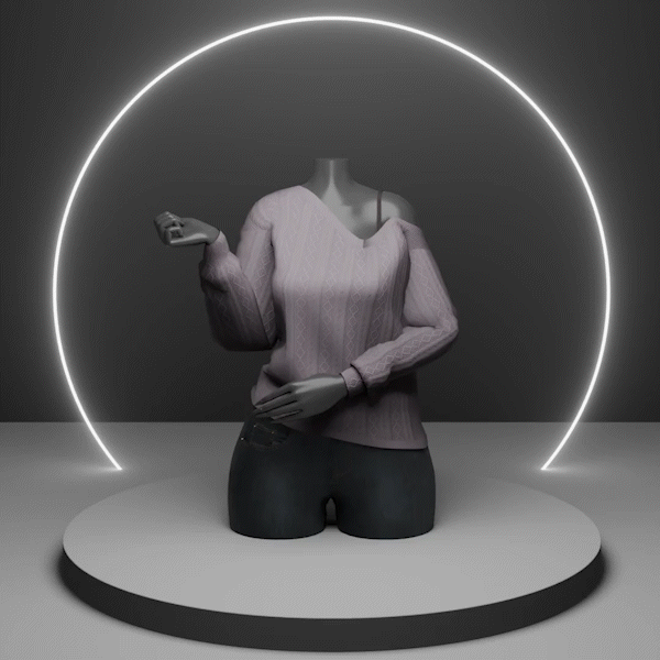 Off Shoulder Sweater for Zinfit - VRChat Asset