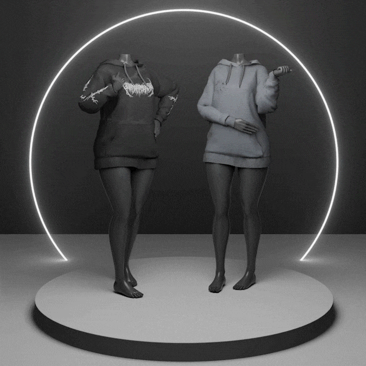 E-Girl Oversized Hoodie - VRChat Asset