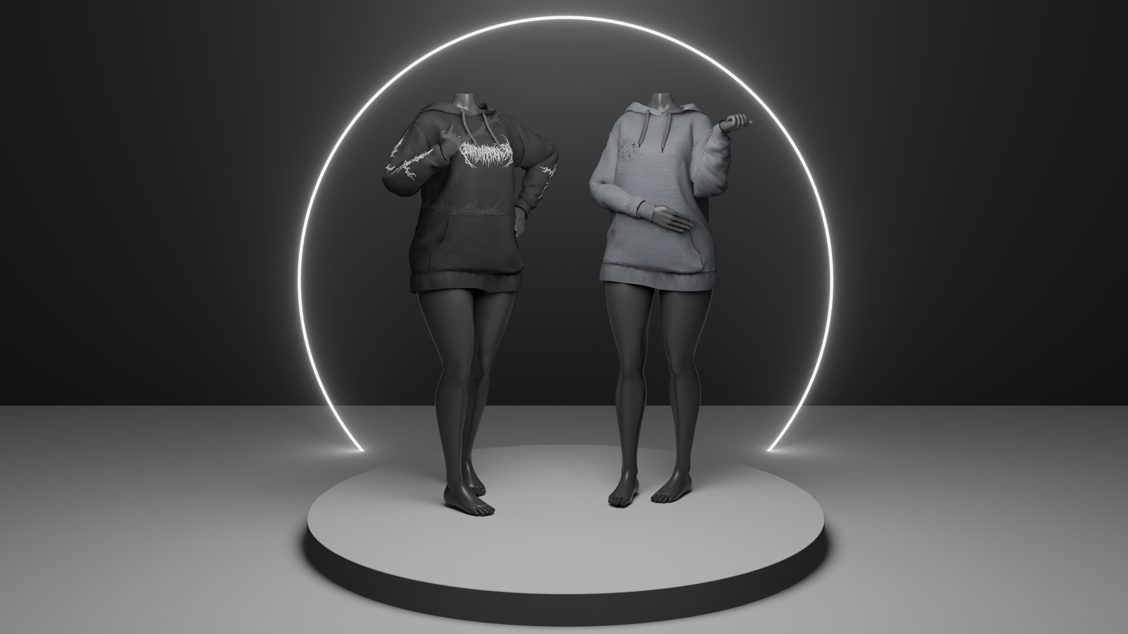 E-Girl Oversized Hoodie - VRChat Asset