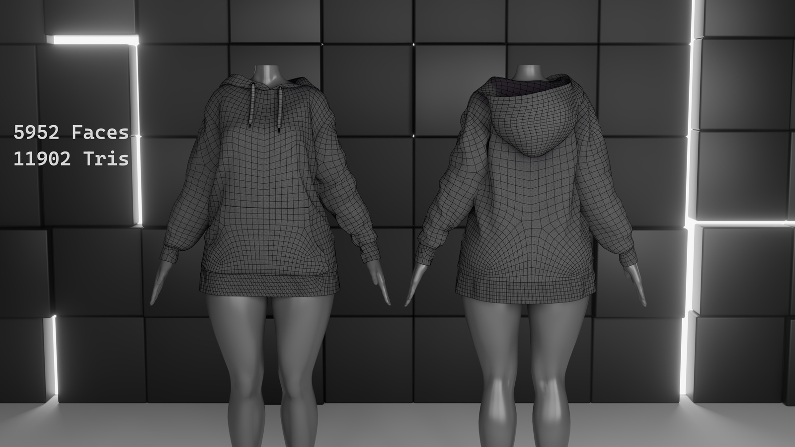 E-Girl Oversized Hoodie - VRChat Asset