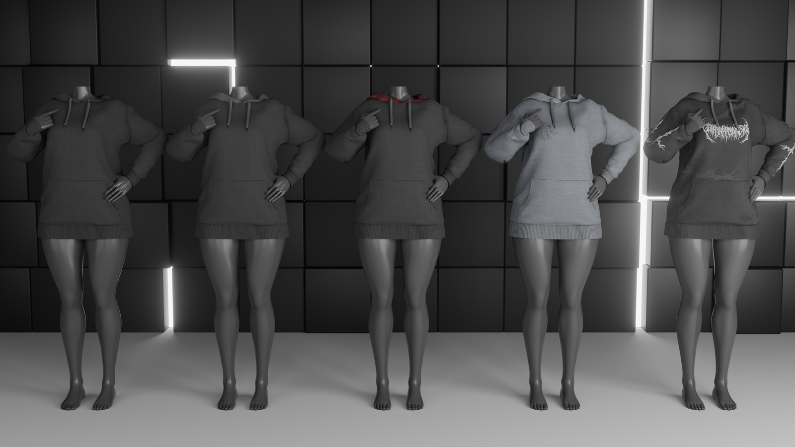 E-Girl Oversized Hoodie - VRChat Asset