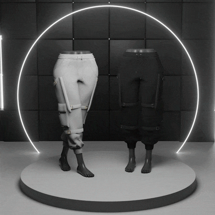 Tech pants for Zinpia E-Girl - VRChat Asset