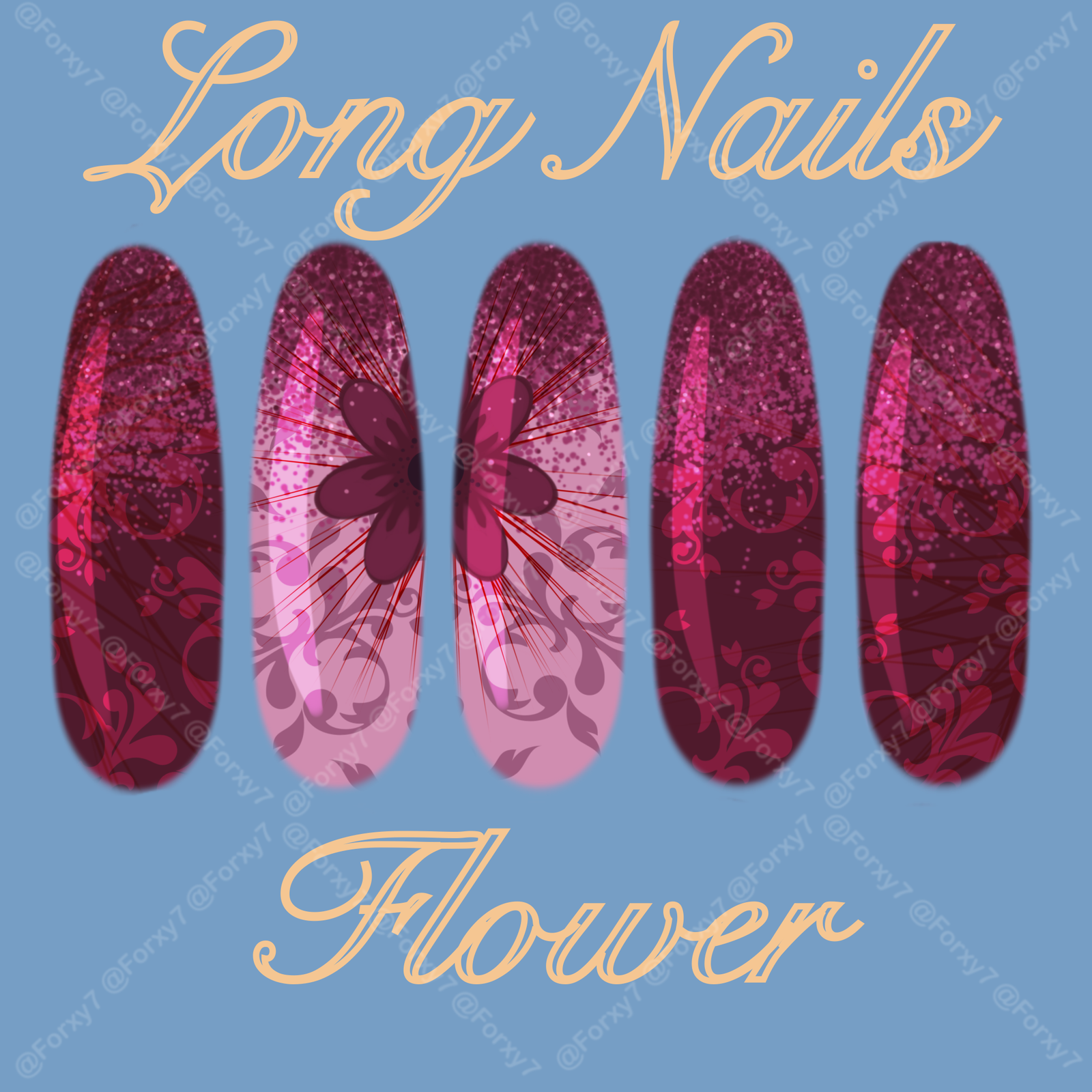 Long Nails Flower
