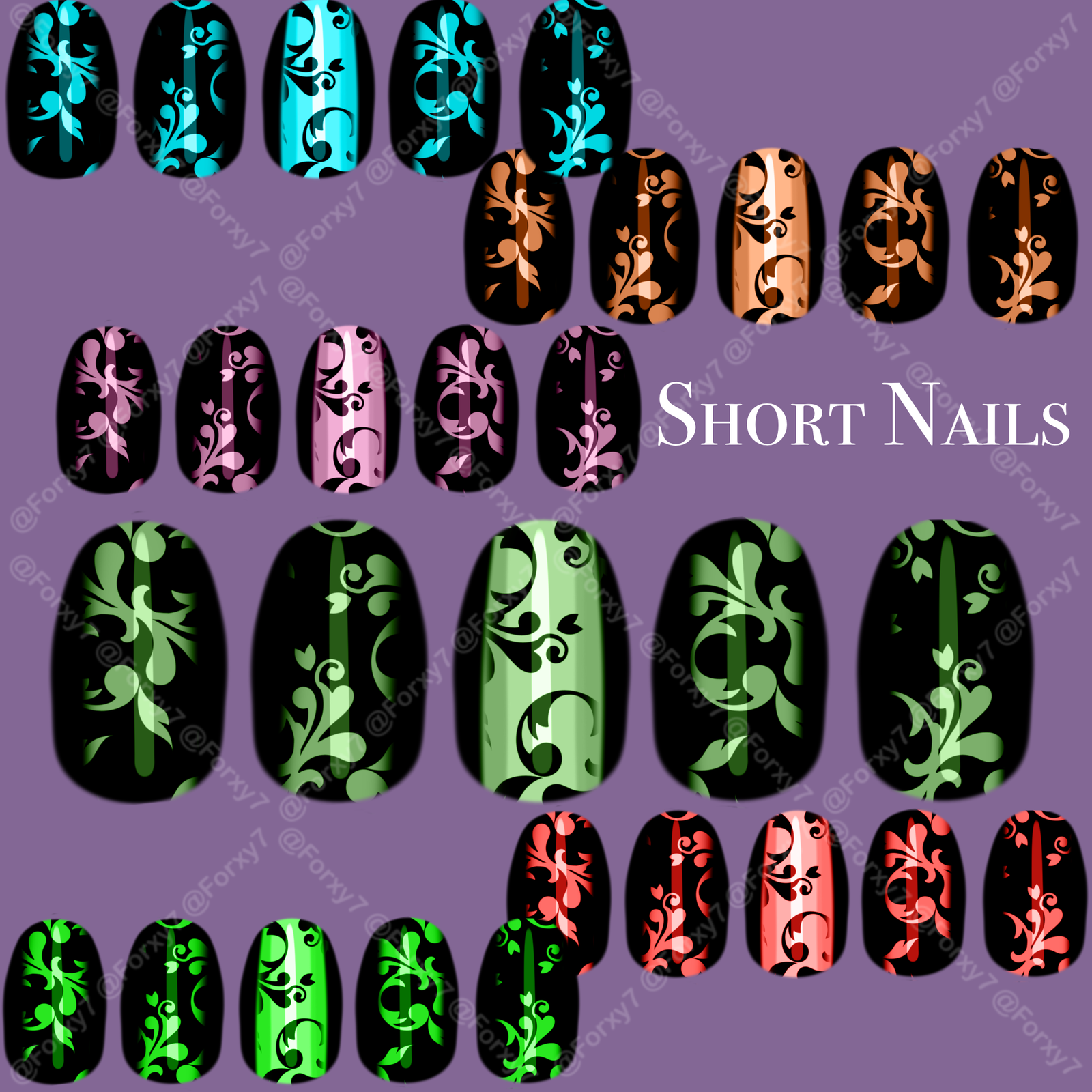 Short Nails Goth